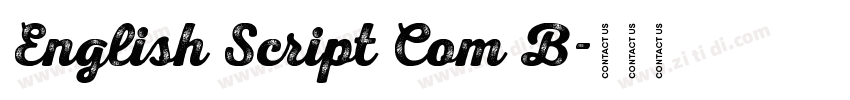 English Script Com B字体转换